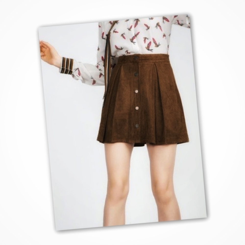 NWT Zara Faux Suede Skirt